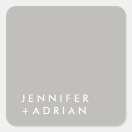 Pegatina Cuadrada monogramado, nombre,