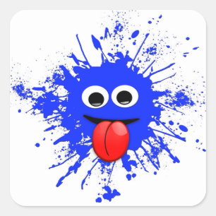 Pegatina Cuadrada Monstruo