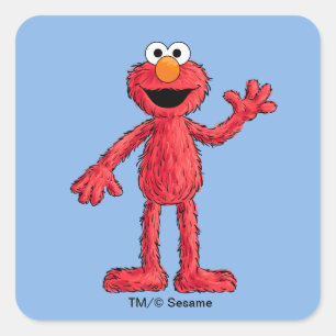 Pegatina Cuadrada Monstruo al final de esta historia   Elmo lindo