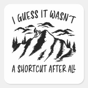 Pegatina Cuadrada Montacicleta Bicicleta Gigante de diversión