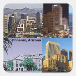 Pegatina Cuadrada Montaje de Phoenix Arizona