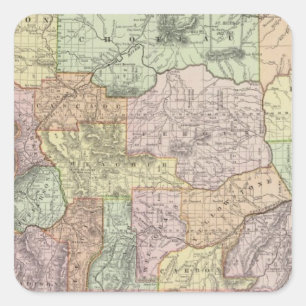 Pegatina Cuadrada Montana