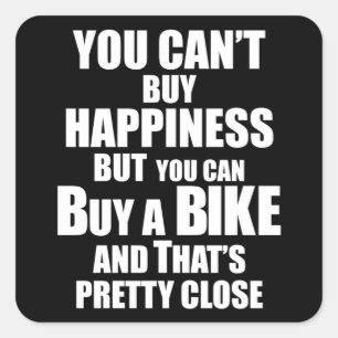Pegatina Cuadrada Montaña Bicicleta Bicicleta Ciclismo MTB Gift Idea