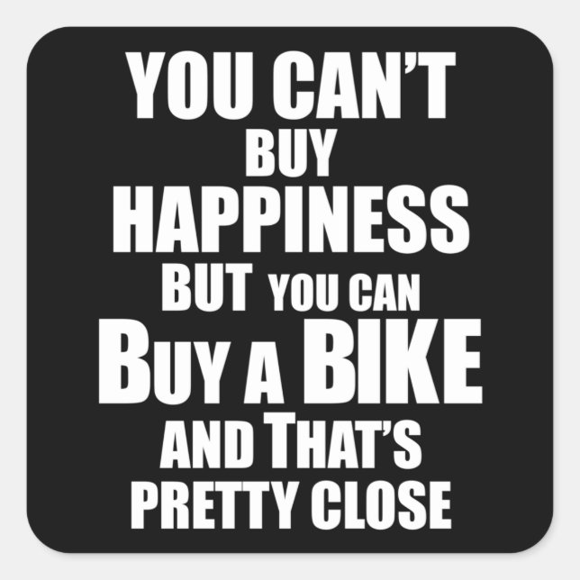 Pegatina Cuadrada Montaña Bicicleta Bicicleta Ciclismo MTB Gift Idea (Anverso)