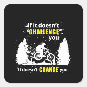 Pegatina Cuadrada Montaña Bicicleta Bicicleta MTB Bicicleta Gift