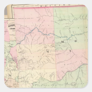 Pegatina Cuadrada Montana compuesto, Idaho