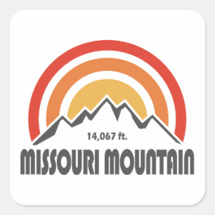 Pegatina Cuadrada Montaña de Misuri