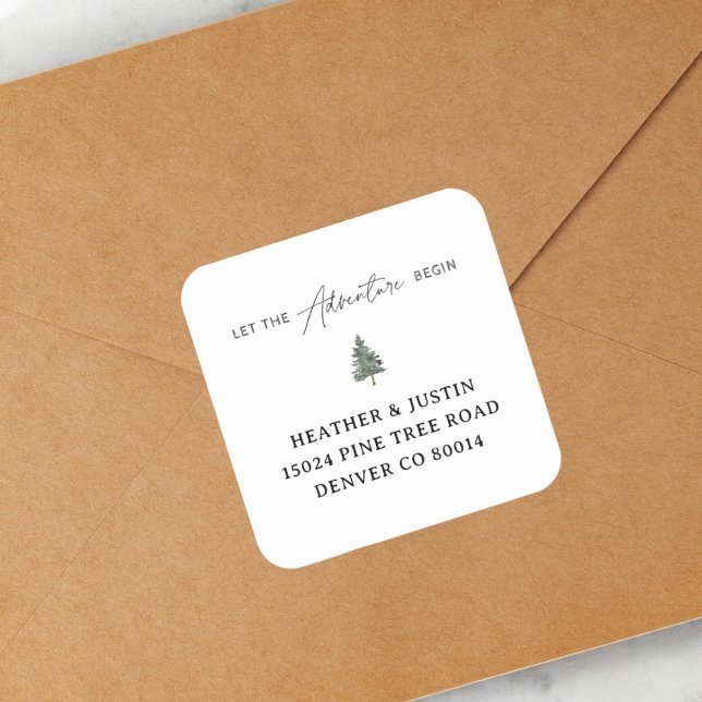 Pegatina Cuadrada Montaña Que Comience La Aventura Dirección De Devo (Subido por el creador)