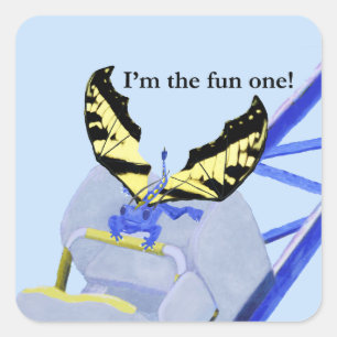 Pegatina Cuadrada montaña rusa