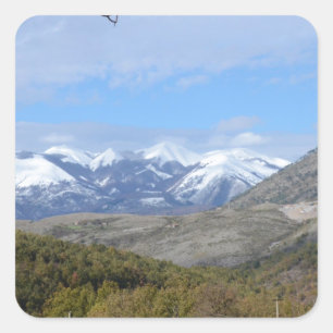 Pegatina Cuadrada Montañas en Calabria