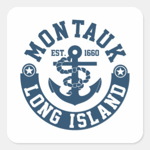 Pegatina Cuadrada Montauk Long Island