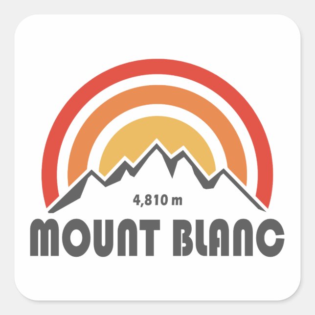 Pegatina Cuadrada Monte Blanc (Anverso)