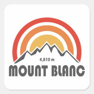 Pegatina Cuadrada Monte Blanc