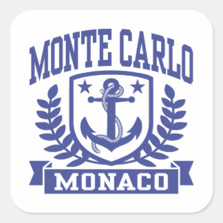 Pegatina Cuadrada Monte Carlo Monaco