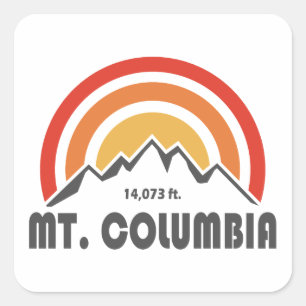Pegatina Cuadrada Monte Columbia