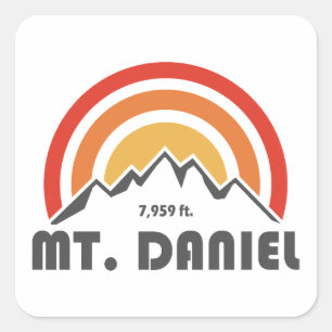 Pegatina Cuadrada Monte Daniel Washington