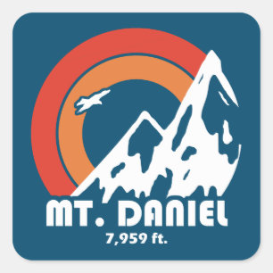 Pegatina Cuadrada Monte Daniel Washington Sun Eagle