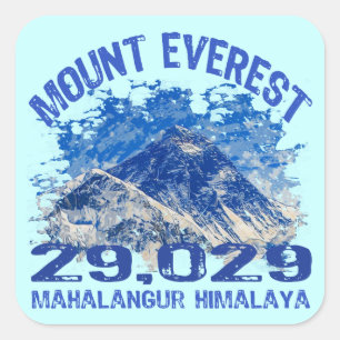 Pegatina Cuadrada Monte Everest