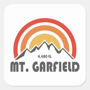 Pegatina Cuadrada Monte Garfield New Hampshire