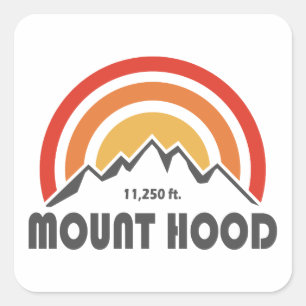 Pegatina Cuadrada Monte Hood