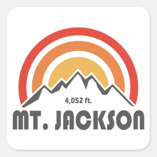 Pegatina Cuadrada Monte Jackson New Hampshire