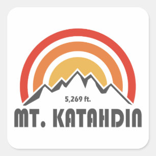 Pegatina Cuadrada Monte Katahdin