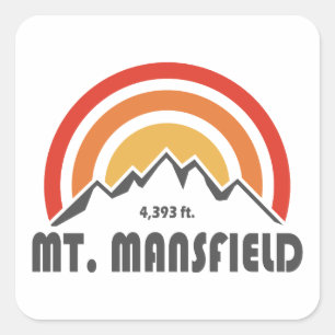 Pegatina Cuadrada Monte Mansfield