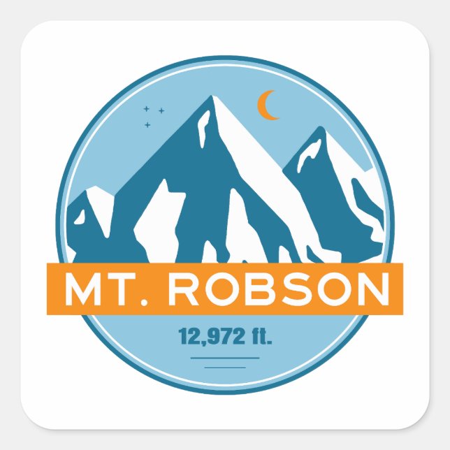 Pegatina Cuadrada Monte Robson Stars Moon (Anverso)