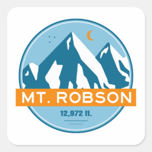 Pegatina Cuadrada Monte Robson Stars Moon