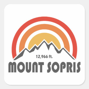 Pegatina Cuadrada Monte Sopris