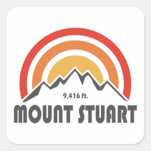 Pegatina Cuadrada Monte Stuart