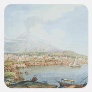 Pegatina Cuadrada Monte Vesubio, placa 36 de 'Campi Phlegraei: Ob
