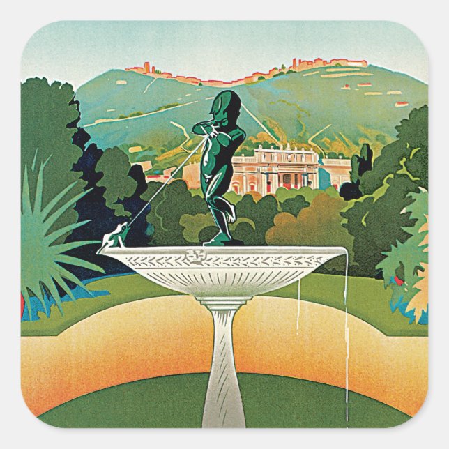 Pegatina Cuadrada Montecatini (Anverso)