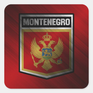 Pegatina Cuadrada Montenegro