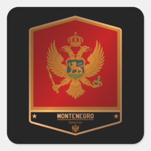 Pegatina Cuadrada Montenegro