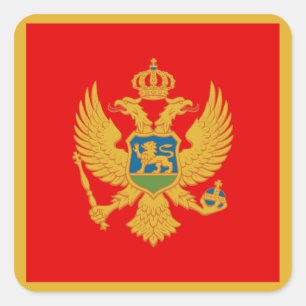 Pegatina Cuadrada Montenegro