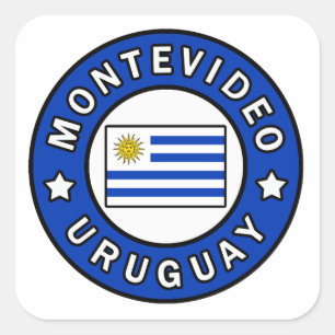 Pegatina Cuadrada Montevideo Uruguay