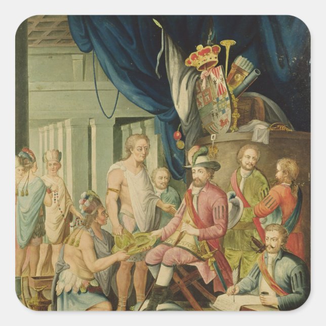 Pegatina Cuadrada Montezuma (Anverso)