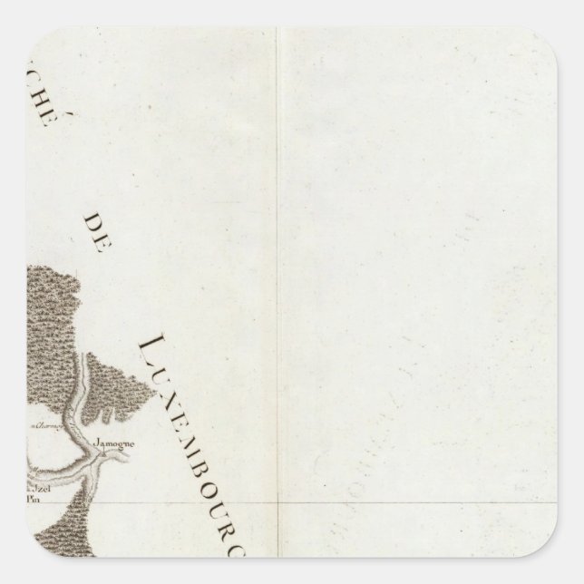 Pegatina Cuadrada Montmedy, Longwy, Bouillon (Anverso)