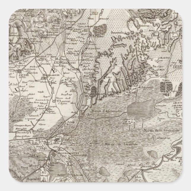 Pegatina Cuadrada Montpellier (Anverso)