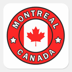 Pegatina Cuadrada Montreal Canadá