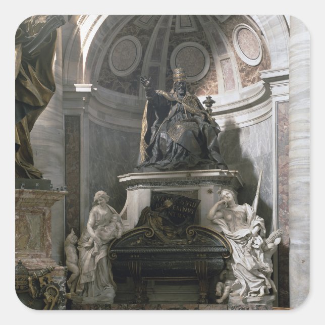 Pegatina Cuadrada Monumento a la ciudad VIII (Anverso)