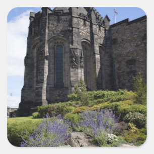 Pegatina Cuadrada Monumento a la Guerra Nacional de Escocia, Edimbur