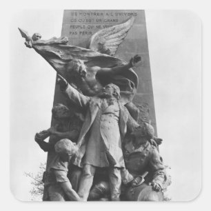 Pegatina Cuadrada Monumento a Leon Gambetta