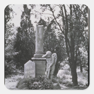 Pegatina Cuadrada Monumento a Wolfgang Amadeus Mozart