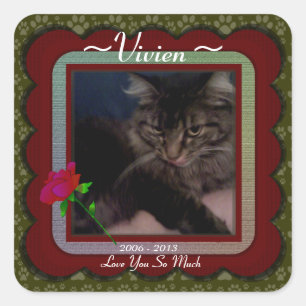 Pegatina Cuadrada Monumento al Mascota del personalizable