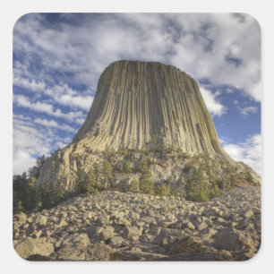 Pegatina Cuadrada Monumento Nacional Devils Tower