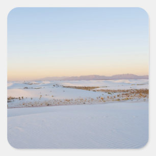 Pegatina Cuadrada Monumento Nacional White Sands, Dunas Transversale