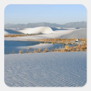 Pegatina Cuadrada Monumento Nacional White Sands, Dunas Transversale