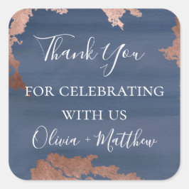 Pegatina Cuadrada Moody Blue Metallic Personalizado